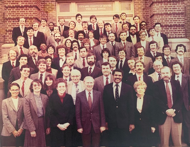 Photo of Mrs. C. Brooks Fry, Sen. Charles W. Waterman, and Mrs. Anna Rankin Waterman